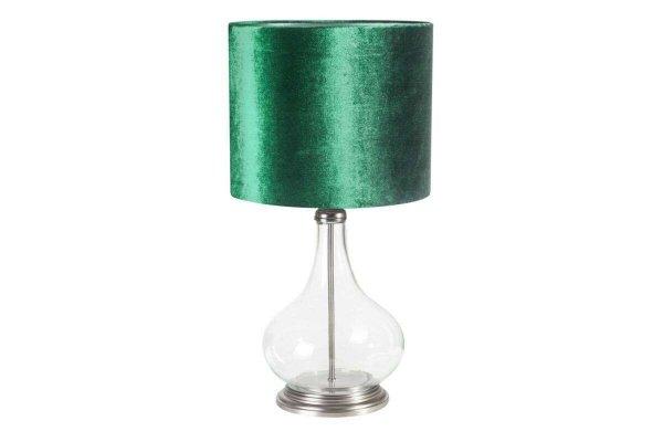 Kim asztali lámpa bársony búrával Sötétzöld 32x32x61 cm