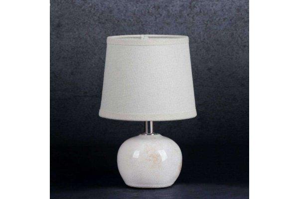 Luka02 asztali lámpa Fehér/bézs 15x15x22 cm
