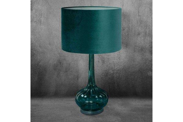 Sami asztali lámpa bársony búrával Türkiz 38x38x70 cm