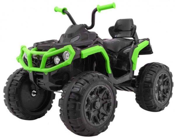 Ramiz Elektromos ATV, 2 motor, 12V, EVA hab kerekek, fekete/zöld