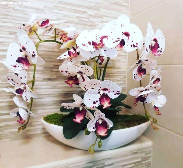 pöttyös orchidea dekor 3 szálas