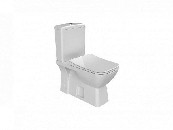 Duru perem nélküli mély öblítésű szögletes monoblokkos WC alsó/hátsó
kifolyású, tartállyal, tető nélkül