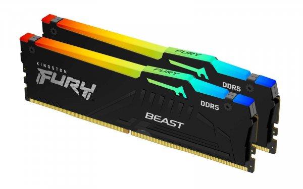 Kingston Technology FURY Beast RGB memóriamodul 32 GB 2 x 16 GB DDR5 5600 MHz