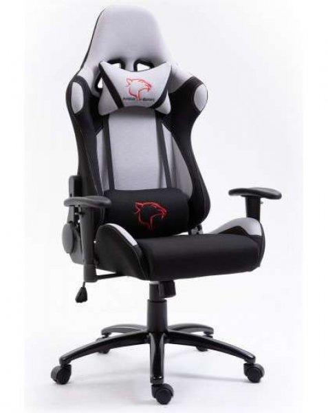 Dark Gamer szék nyak- és derékpárnával #szürke-fekete