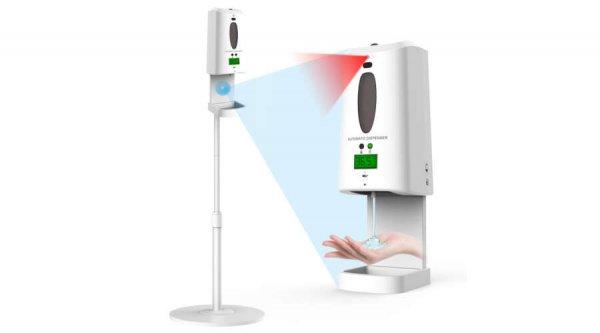 Állványos automata testhőmérő és kézfertőtlenítő (sprays kivitelben) /
OT-HS-2
