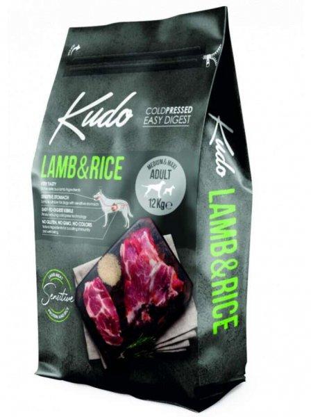KUDO LAMB & RICE MEDIUM AND MAXI ADULT | 12 KG - Bárányos és rizses kutyatáp
közepes- és nagytestű fajtáknak