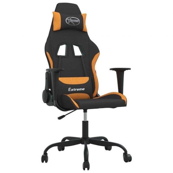 vidaXL masszázs funkciós Gamer szék, Szövet anyag, Fekete-narancssárga
