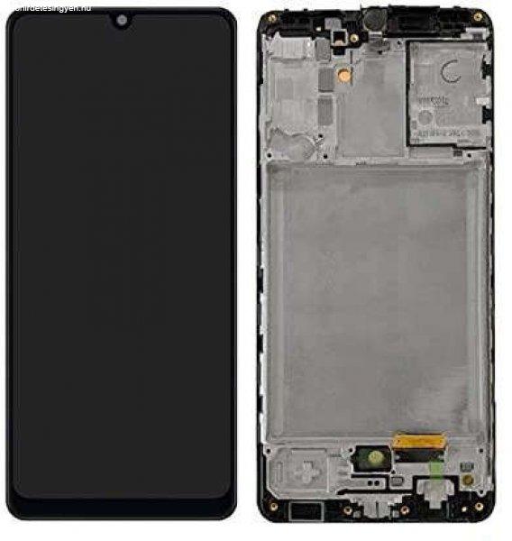Samsung A315 Galaxy A31 fekete gyári LCD+érintőpanel kerettel