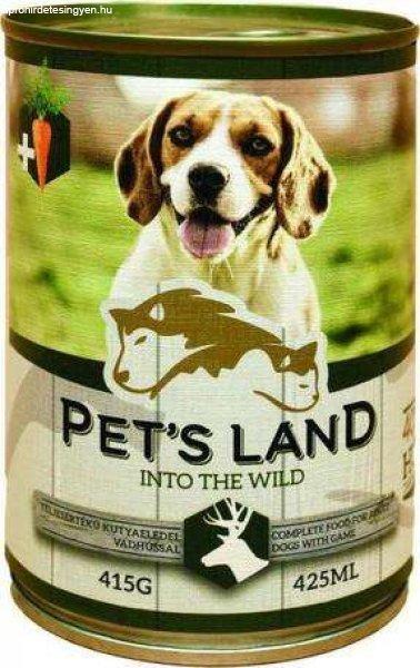 Pet's Land Dog konzerv vadhússal és répával (48 x 415 g) 19.92 kg