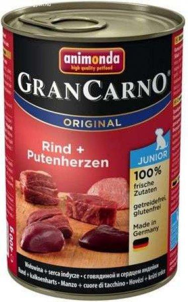 Animonda GranCarno Junior pulykaszíves és marhahúsos konzerv (24 x 400 g) 9.6
kg
