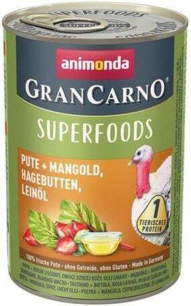 Animonda GranCarno Superfoods pulykával és csipkebogyóval (24 x 400 g) 9600 g