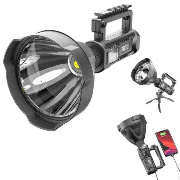 Extra erős akkus LED-es járőrlámpa – vízálló, könnyen hordozható,
extra erős fénnyel