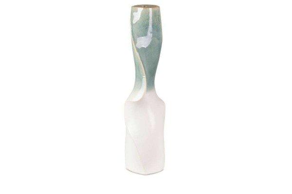 Liana kerámia magas váza Krémszín/menta 16x16x62 cm