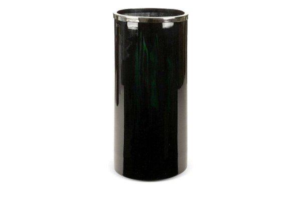 Capri üveg váza Fekete/zöld 21x21x45 cm
