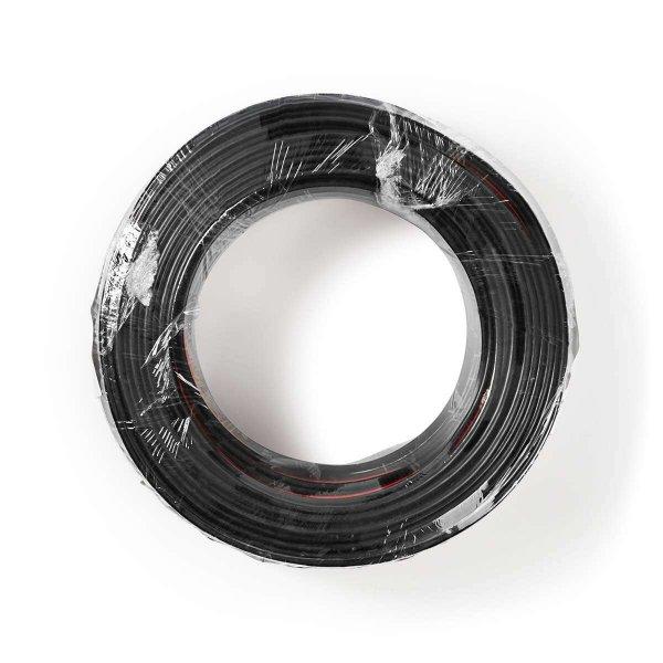 Hangszóró kábel | 2x 1.50 mm² | CCA | 100.0 m | Kerek | PVC | Fekete / Piros
| Zsugor csomagolás