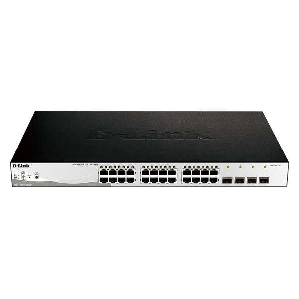 D-Link 24x1000Mbps+4x1000/SFP Smart Poe (PoE: 370 watt/24 port/802.3at) Switch