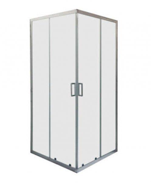 Diplon 90x90 cm szögletes két tolóajtós zuhanykabin, 5mm edzett matt
üveggel, 190 cm magas
