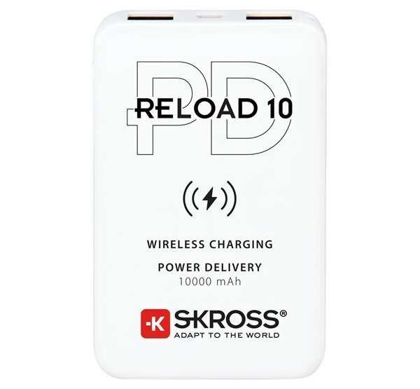 SKROSS RELOAD 10 QI vésztöltő 2 USB / Type-C aljzat (10000 mAh, 5V / 2400mA,
10W, gyorstöltés támogatás + kábel) FEHÉR Xiaomi Poco F3 ( K40, K40 pro),
Huawei P60 Pro, Asus ROG Phone 7, Realme