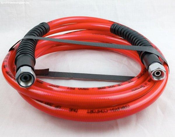 Nagynyomású tömlő önkiszolgáló mosóhoz, ultrakönnyű, piros, 5,5 m,
3/8"B