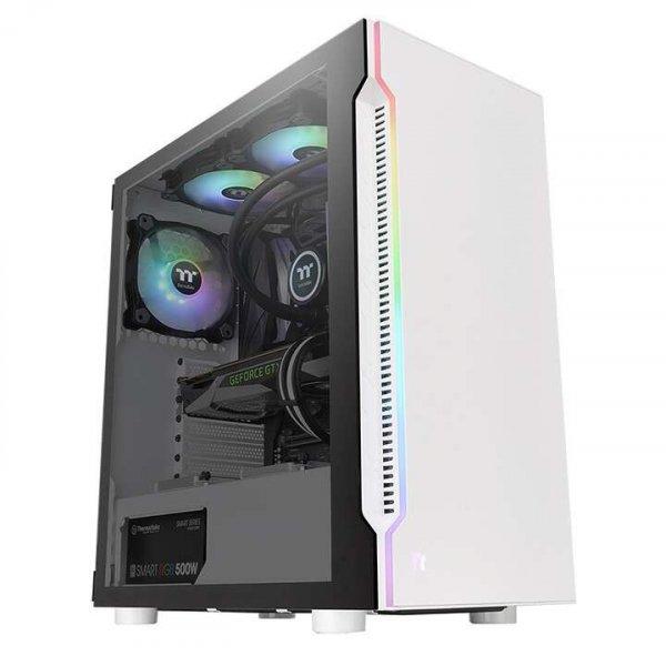 Thermaltake H200 TG Snow RGB ATX fehér gamer számítógép ház