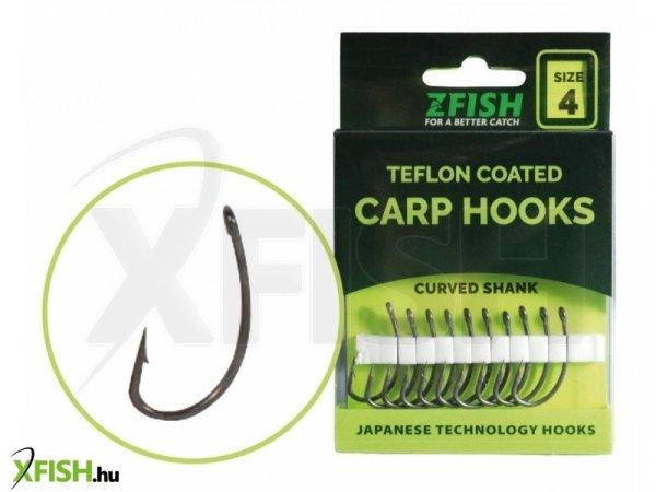 Zfish Teflon Hooks Curved Shank Pontyozó horog méret 4 10 db/csomag
