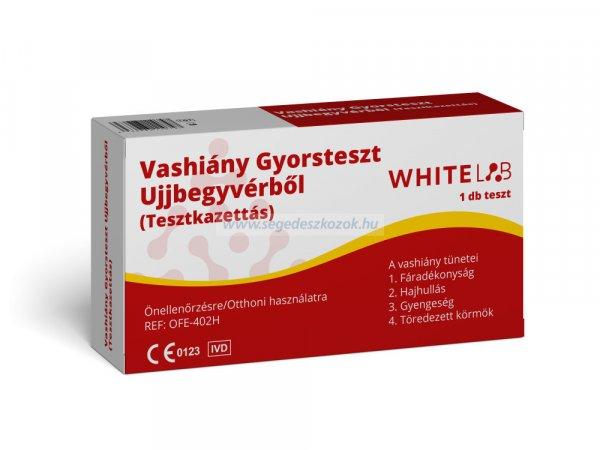 WHITELAB Vashiány Gyorsteszt Ujjbegyvérből (Tesztkazettás) 1db