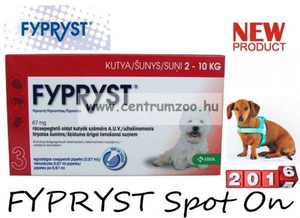 Fypryst Spot On 2-10kg 0,67ml Ampulla kullancs és bolha elleni csepp Kutyáknak