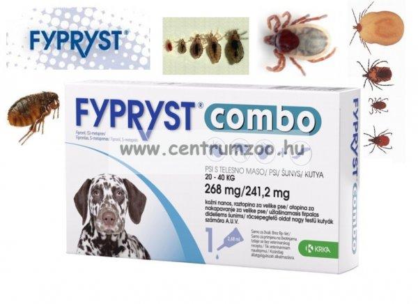 Fypryst Combo Large Spot On 20-40kg 2,68ml 268mg Ampulla kullancs és bolha
elleni csepp Kutyáknak