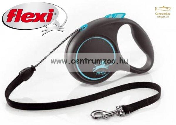 Flexi M Cord 5M 20Kg Black Design Blue Zsinóros Automata Póráz - (033432)