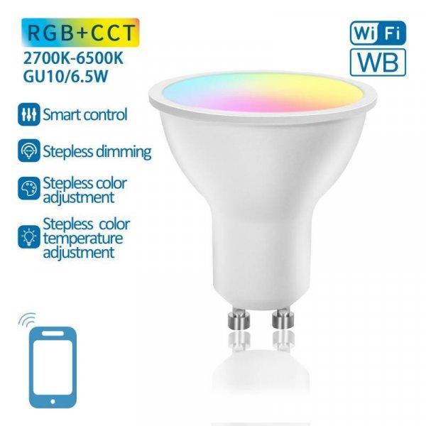 GU10 6.5W LED Spot Izzó Smart RGB+CCT - 221027