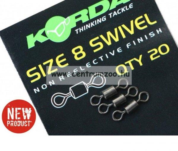 Korda Swivels Size 8 - Hengeres Prémium Forgó Készlet 20Db/Cs (Ks20)