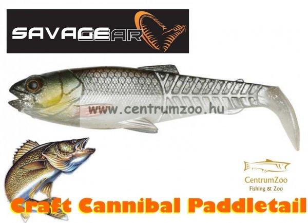 Savage Gear Craft Cannibal Paddletail 10.5Cm 12G Gumihal Green Silver (71813)
