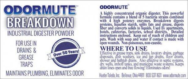 Odormute™ Breakdown Industrial Digester Powder / Duguláselhárító 1350 g
