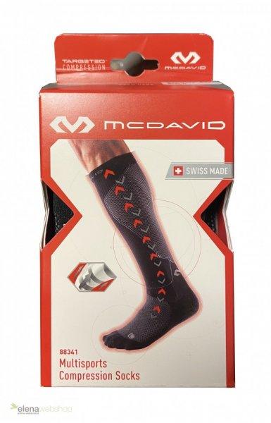 McDavid Multisports Compressions Socks kompressziós zokni - M - Fekete