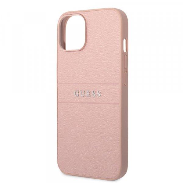 Guess Apple iPhone 14 Plus (6.7) PU Leather Saffiano hátlapvédő tok pink
(GUHCP14MPSASBPI)