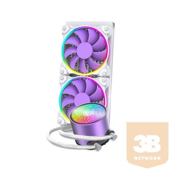 ID-Cooling CPU Water Cooler - PINKFLOW 240 DIAMOND PURPLE (16,3-33,5dB; max.
93,78 m3/h; 2x12cm)