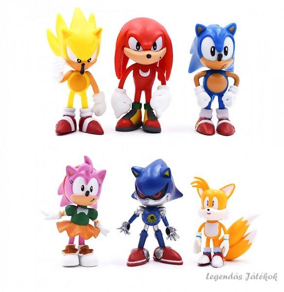 6 db-os Sonic a sündisznó figura szett