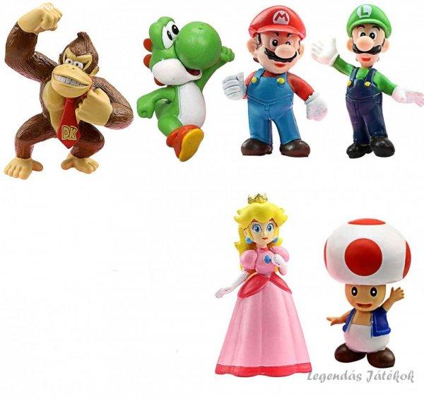 6 db-os Super Mario figura szett