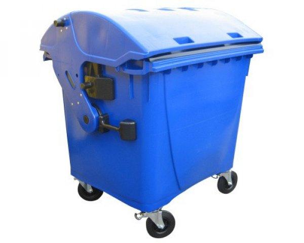 1100 L-es nagyméretű íves tetejű hulladékgyűjtő (kék)