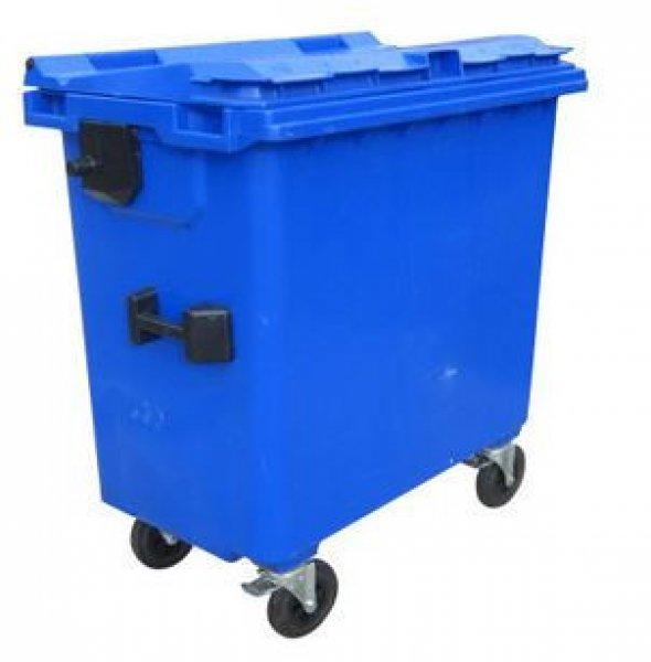 770 L-es lapos tetejű hulladékgyűjtő tartály (kék)