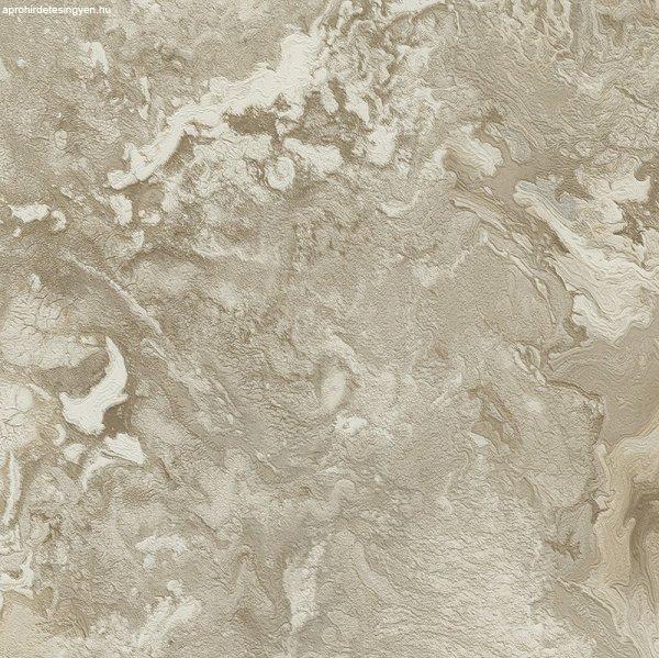 Világos földszínekben játszó márvány mintás olasz luxus tapéta 84614
