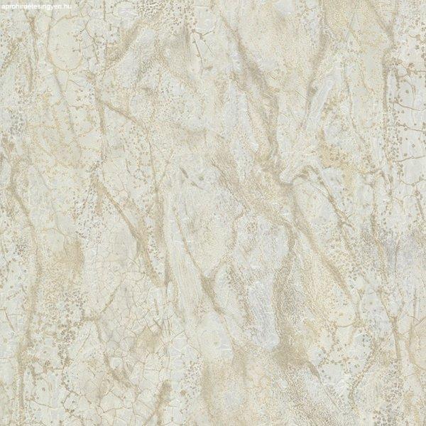 Gyöngyházfényű fehér-arany márvány mintás olasz luxus tapéta 84626