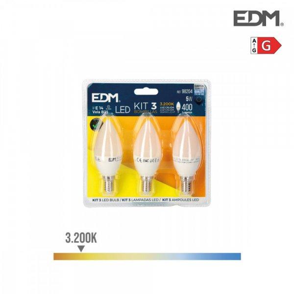 Pack of 3 LED bulbs EDM G 5 W E14 400 lm Ø 3,6 x 10 cm (3200 K) MOST 6195
HELYETT 3481 Ft-ért!