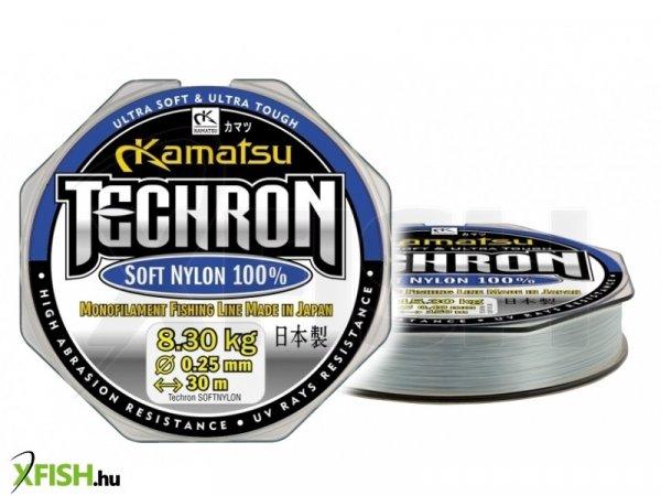 Kamatsu Monofilament Techron Soft Nylon Monofil Előkezsinór Víztiszta 0,12 mm
30 m