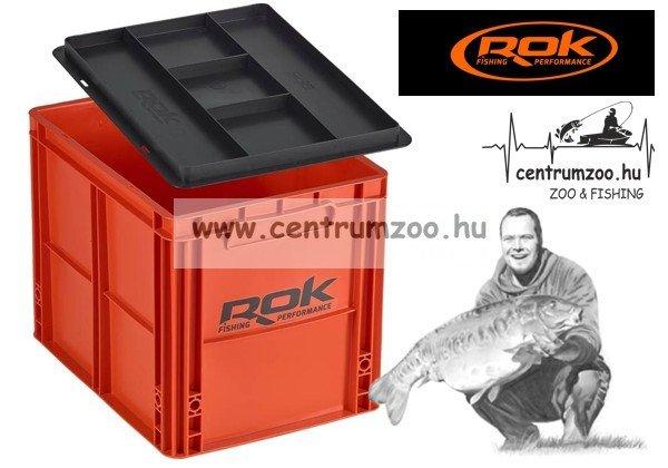 Rok Fishing Performance - Rok Crate 433 Orange + Cover - rekesz tetővel
40x30x32cm (020093)