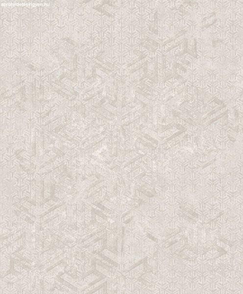 Fiesta szürkésbarna árnyalatokban játszó geometria mintás tapéta 21550-4