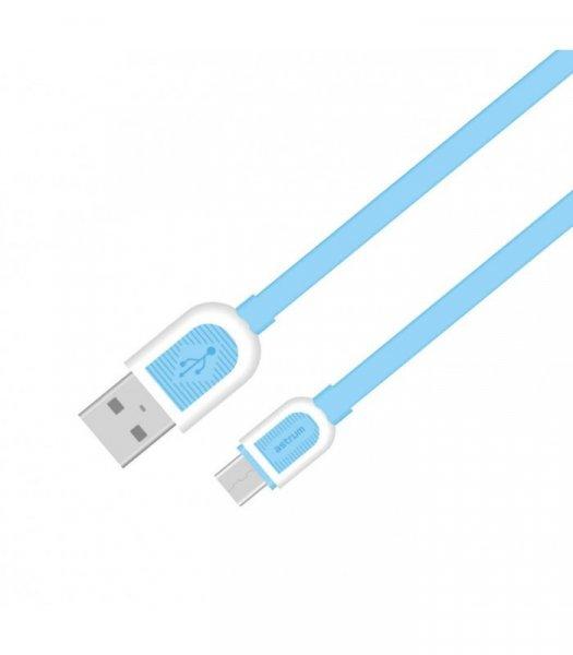 Astrum UD360 1M USB - micro USB bliszteres slim adatkábel kék