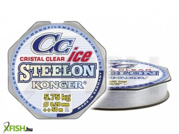 Konger Steelon Cc Cristal Clear Ice Monofil Előkezsinór 50m 0,14mm 3,35Kg