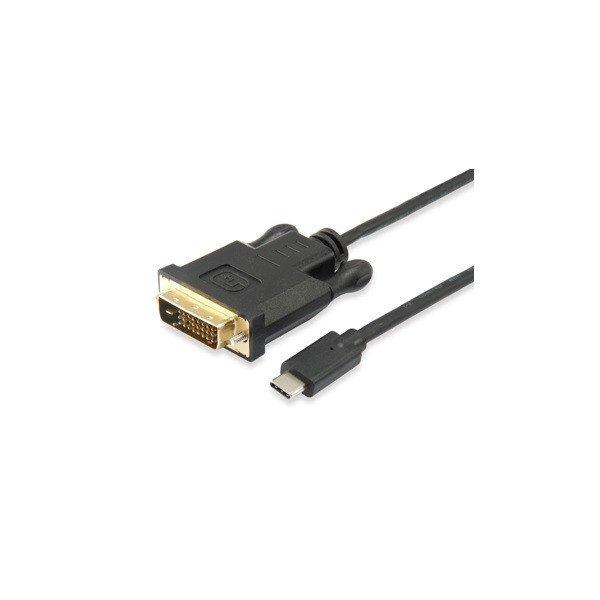 Equip Átalakító Kábel - 133468 (USB-C -> DVI-D Dual-Link kábel, apa/apa,
1,8m)