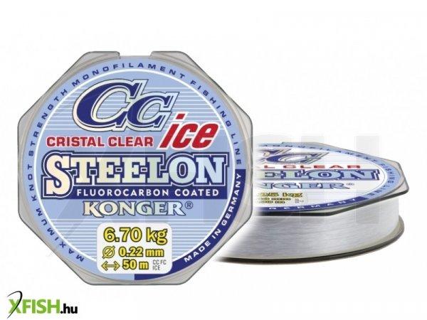 Konger Steelon Ice Cristal Clear Fluorocarbon Coated Monofil Előkezsinór 50m
0,20mm 5,8Kg